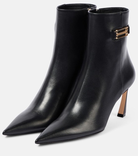 B Buckle 80 leather ankle boots