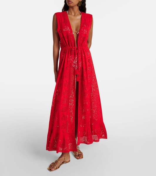 Tessa broderie anglaise cotton midi dress