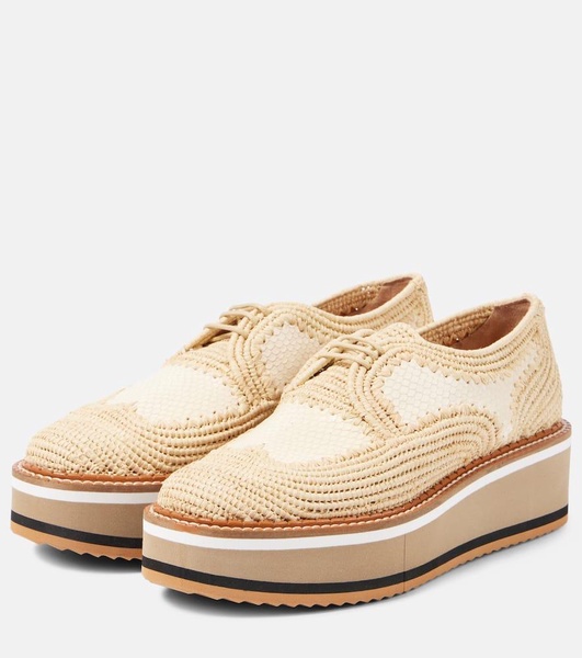 Blake raffia platform brogues