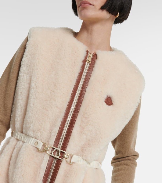 Sorbier faux shearling down vest