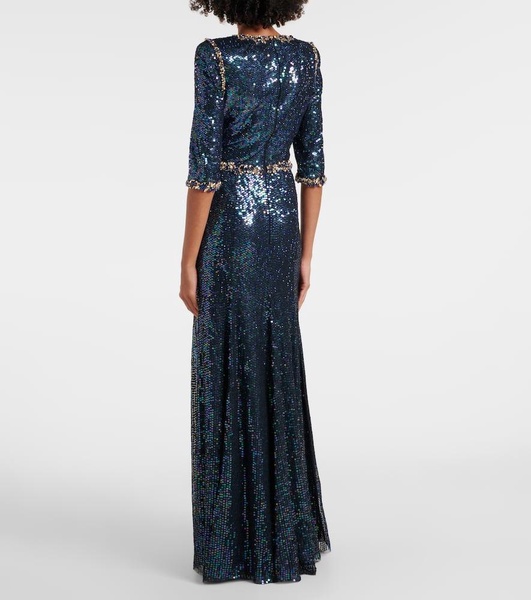 Pretty Thing embellished sequined gown