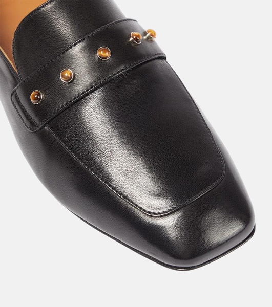 Aurna embellished leather loafers