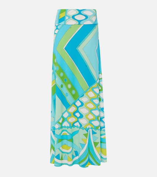 Printed maxi skirt