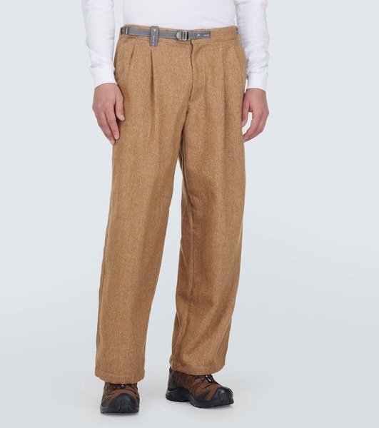 Re Wool tweed wide-leg pants