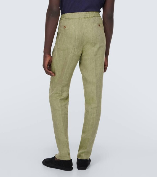 Linen straight pants