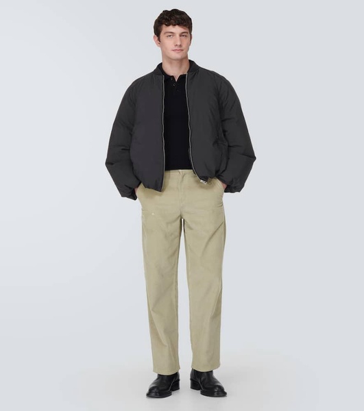 High-rise corduroy straight pants