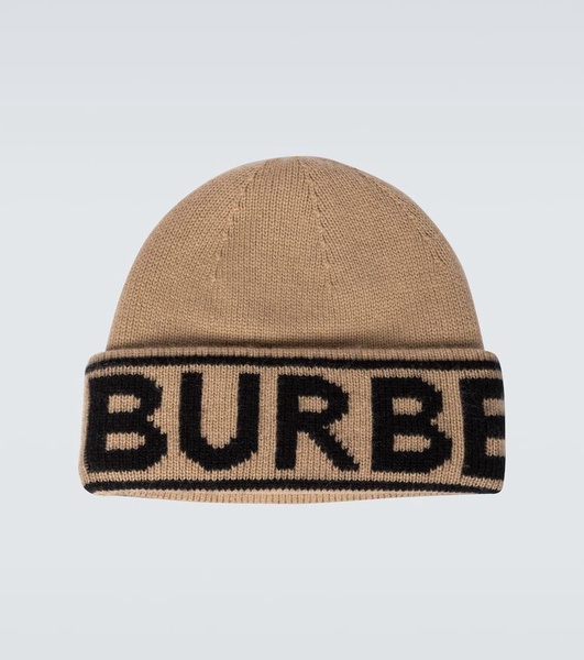 Logo intarsia cashmere beanie