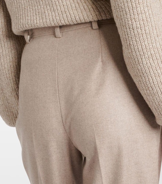 High-rise wool and cashmere suit pants