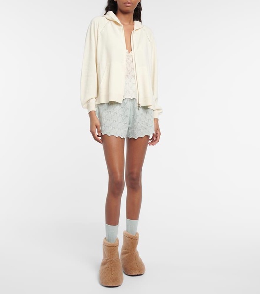 Cashmere and silk shorts