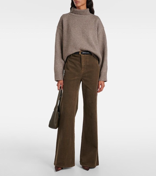 Anna cotton-blend corduroy wide-leg pants