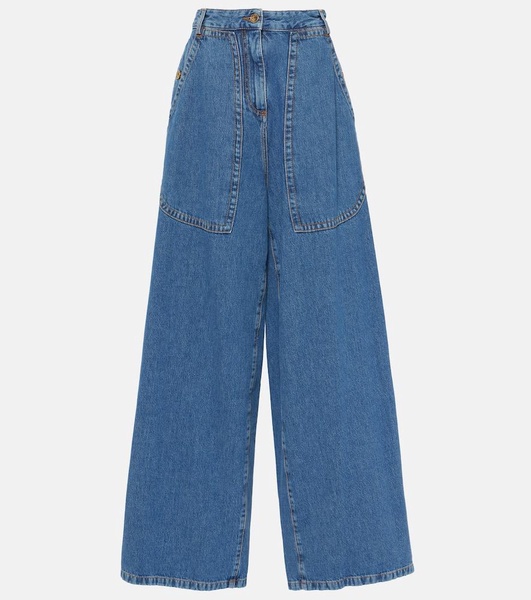 High-rise wide-leg jeans