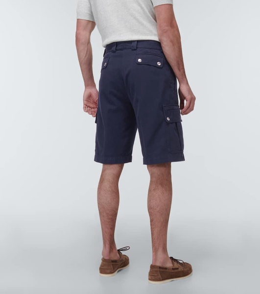 Cotton gabardine cargo shorts