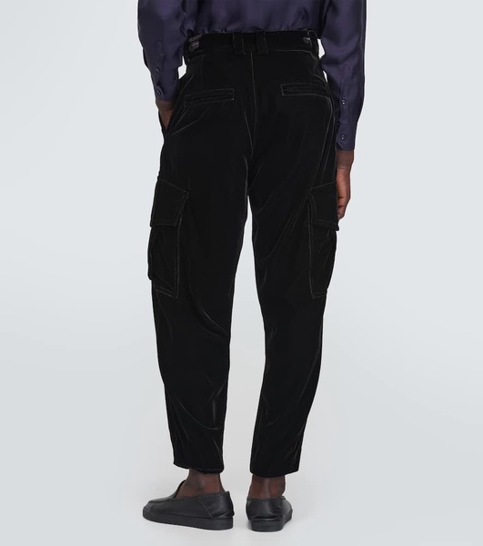 Velvet cargo pants