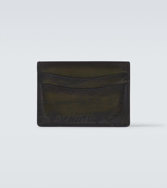 Bambou Scritto leather card holder