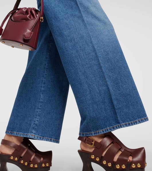 High-rise wide-leg jeans