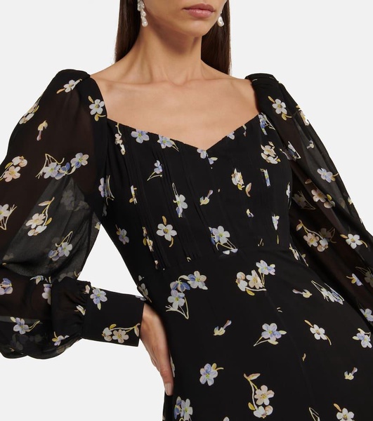 Midnight Blossom midi dress