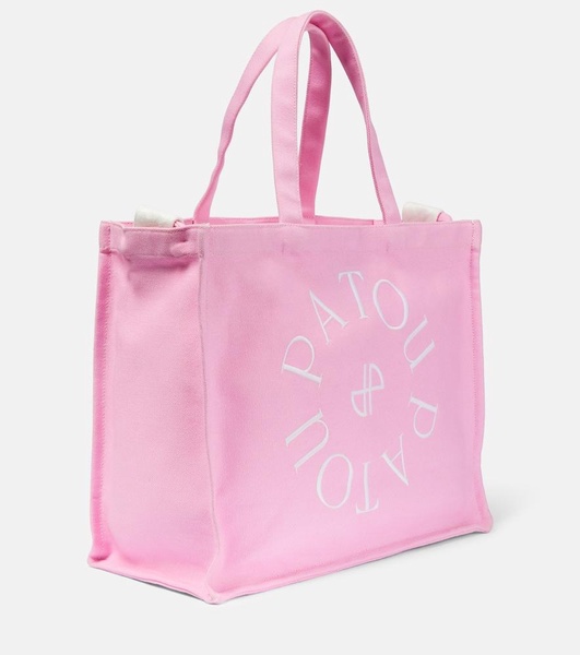 Large logo canvas tote bag