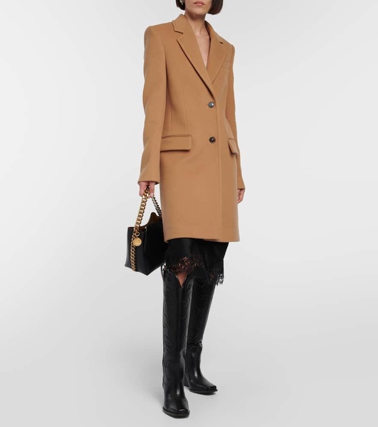 Single-breasted wool coat