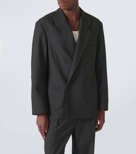 Mélange twill blazer