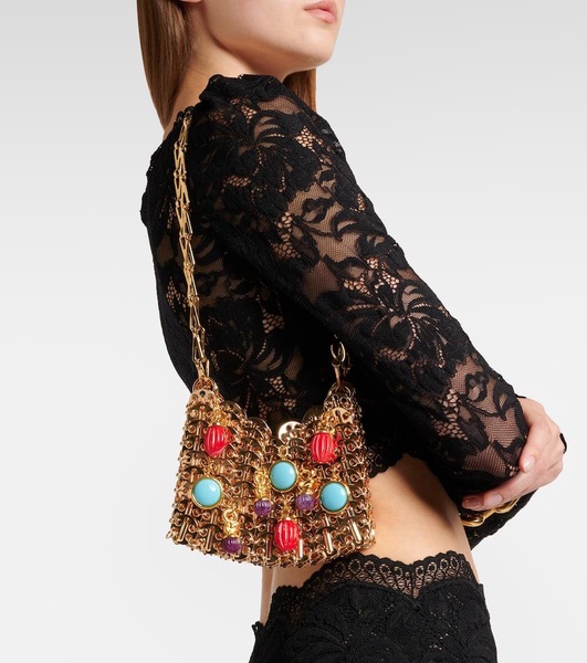 Iconic Gold 1969 Nano embellished shoulder bag