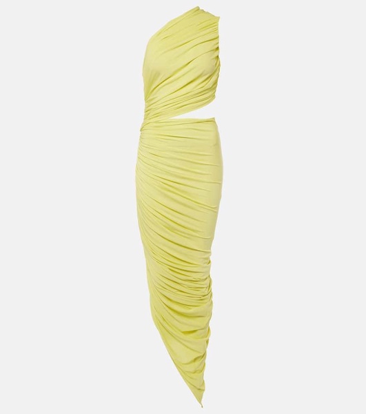 Ruched cutout jersey gown