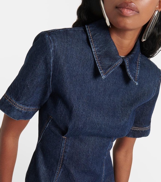 Douglas denim polo dress