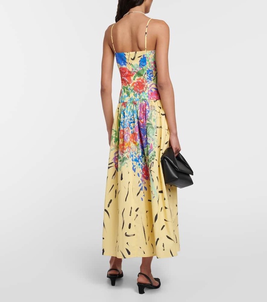 Floral cotton midi dress