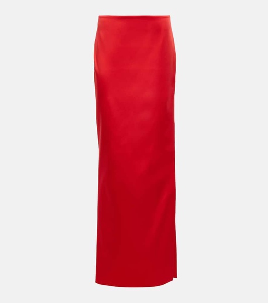 Satin maxi skirt