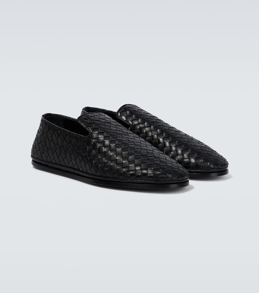 Intrecciato leather loafers