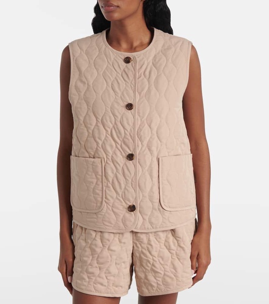 Karla quilted twill vest