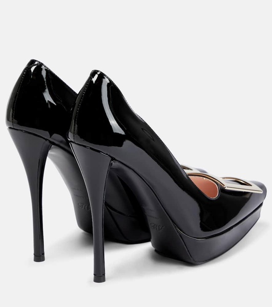 Belle Vivier patent leather platform pumps