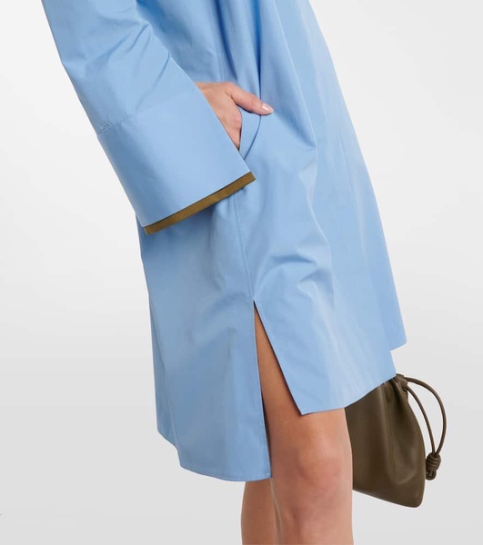 Cotton poplin shirt dress