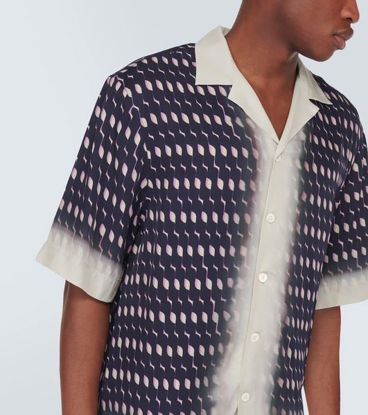 Printed bowling shirt