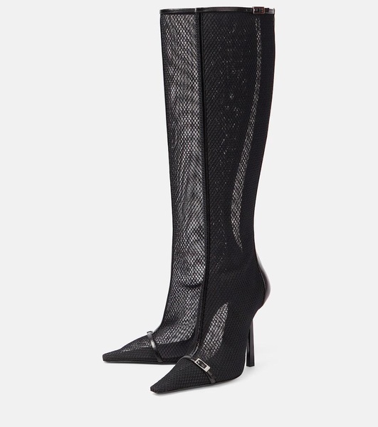 Oxalis mesh knee-high boots