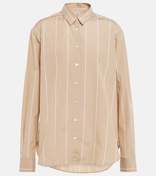 Striped cotton poplin shirt