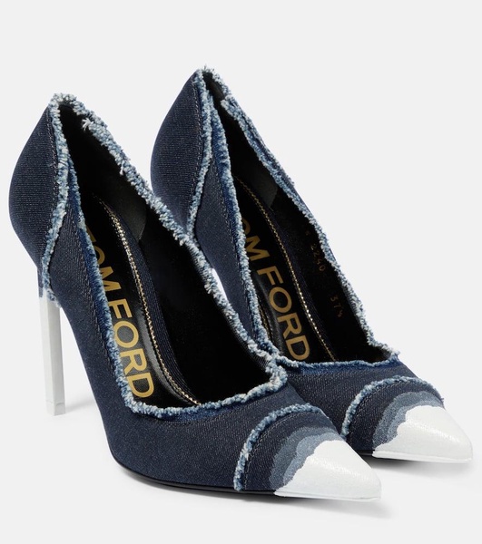 100mm denim pumps