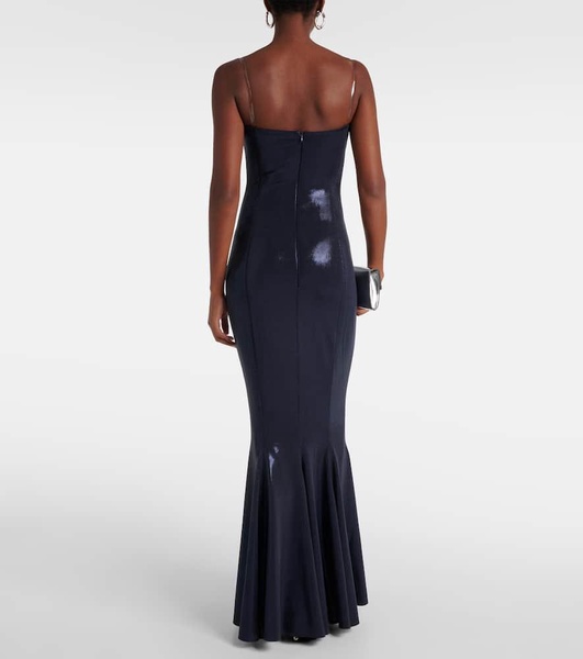 Corset lamé gown