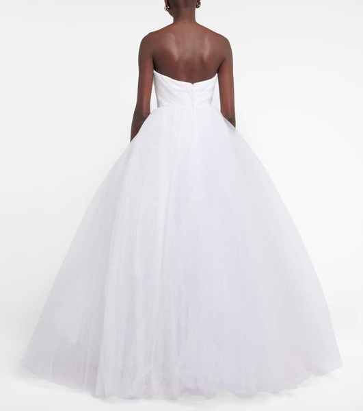 Bridal Greta off-shoulder silk gown