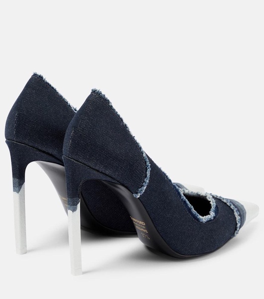 100mm denim pumps