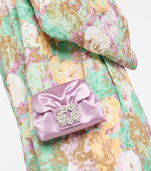 RV Bouquet embellished satin shoulder bag