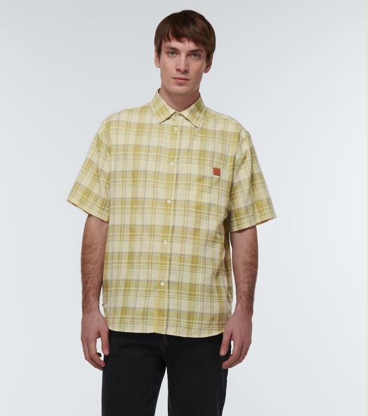 Checked gauze shirt