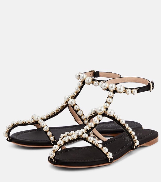 Maharani faux pearl-embellished sandals