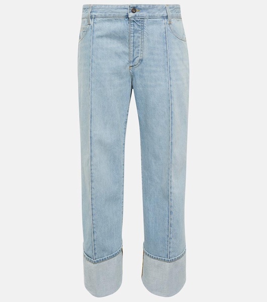 Mid-rise curved jeans