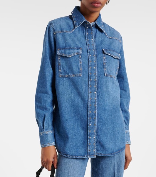 Emilia studded denim shirt