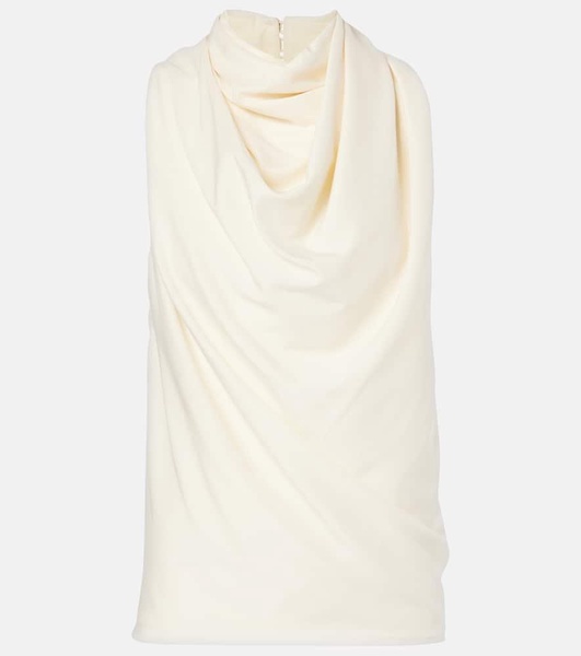 Sleary draped crêpe top