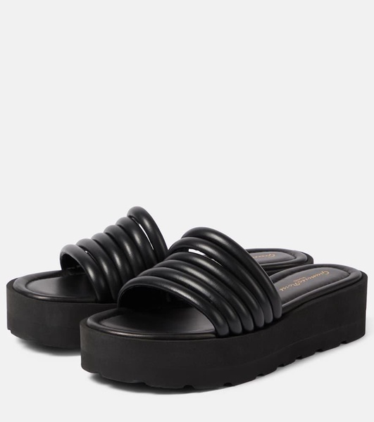 Leather platform sandals 