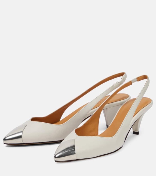 Elina leather slingback pumps