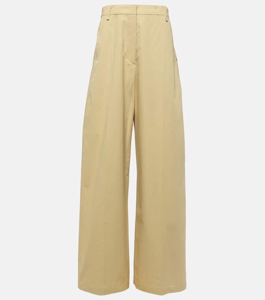 Gebe low-rise cotton wide-leg pants