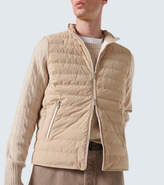 Quilted down vest