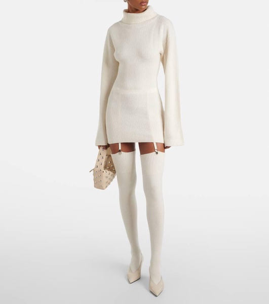 Cursa cashmere sweater dress and socks